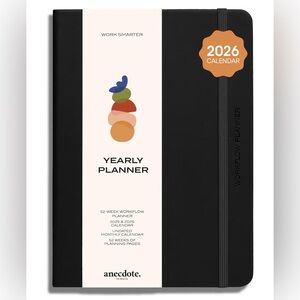 Anecdote 2026 .52 week daily planner vegan leather NeW